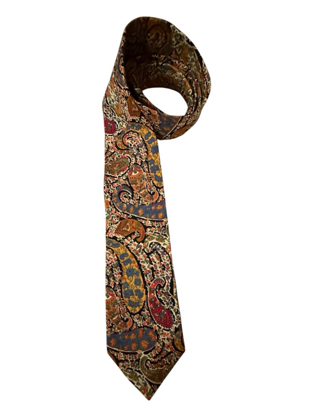Liberty of London Paisley print tie. 100% cotton. Made in USA. Multicolor